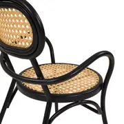 CADEIRA COM BRAÇOS VERLET - PRETO/BEGE - Foto 6