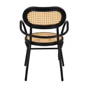 CADEIRA COM BRAÇOS VERLET - PRETO/BEGE - Foto 7