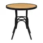MESA REDONDA 70 CM VERLET - PRETO/BEGE - Foto 1