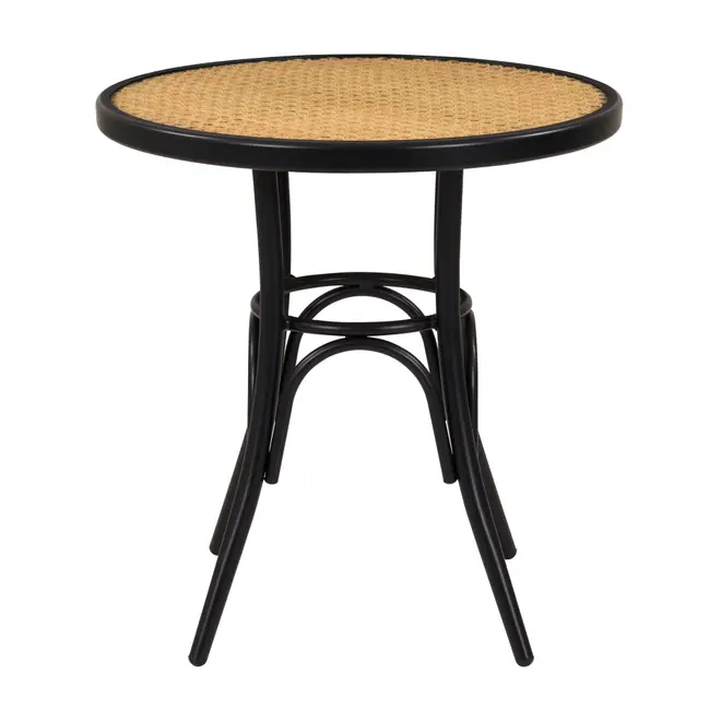 MESA REDONDA 70 CM VERLET - PRETO/BEGE - Foto 1