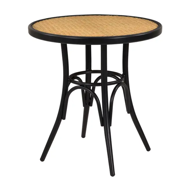 MESA REDONDA 70 CM VERLET - PRETO/BEGE - Foto 2