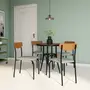 MESA REDONDA 70 CM VERLET - PRETO/BEGE - Foto 5