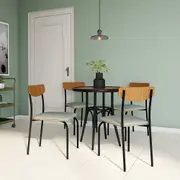 MESA REDONDA 70 CM VERLET - PRETO/BEGE - Foto 5