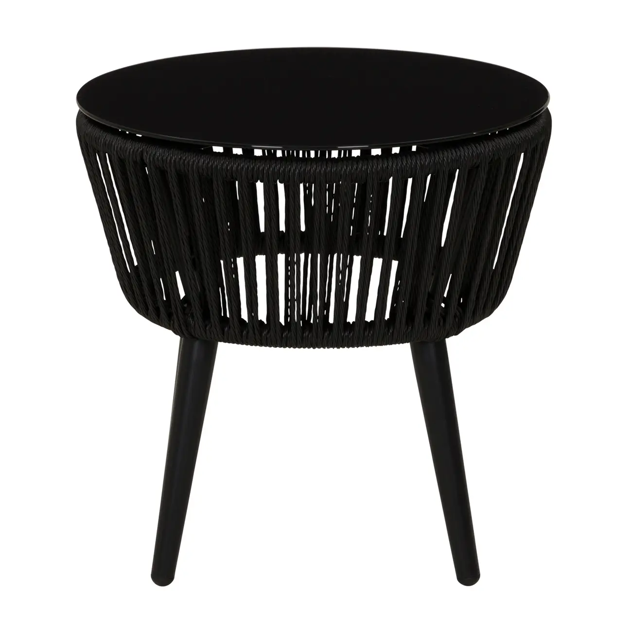 MESA LATERAL REDONDA 51 CM BAROS - PRETO/PRETO - Foto 2