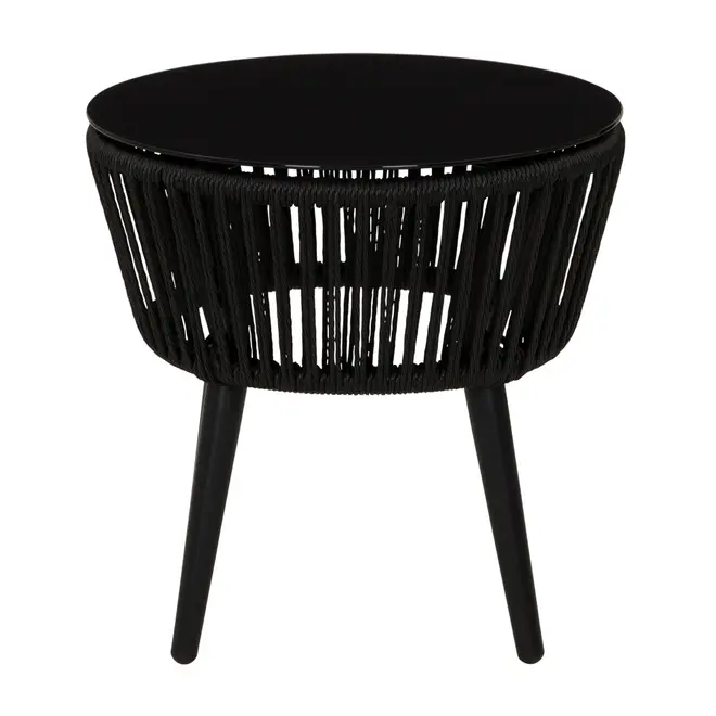 MESA LATERAL REDONDA 51 CM BAROS - PRETO/PRETO - Foto 2