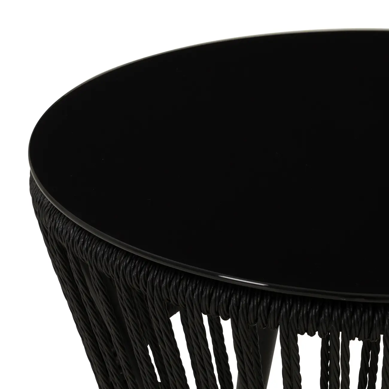 MESA LATERAL REDONDA 51 CM BAROS - PRETO/PRETO - Foto 3