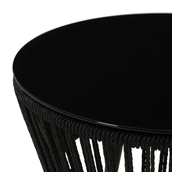 MESA LATERAL REDONDA 51 CM BAROS - PRETO/PRETO - Foto 3