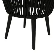 MESA LATERAL REDONDA 51 CM BAROS - PRETO/PRETO - Foto 4