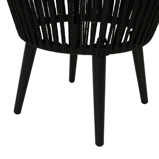 MESA LATERAL REDONDA 51 CM BAROS - PRETO/PRETO - Foto 4