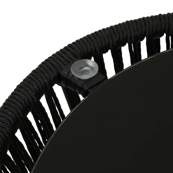 MESA LATERAL REDONDA 51 CM BAROS - PRETO/PRETO - Foto 5