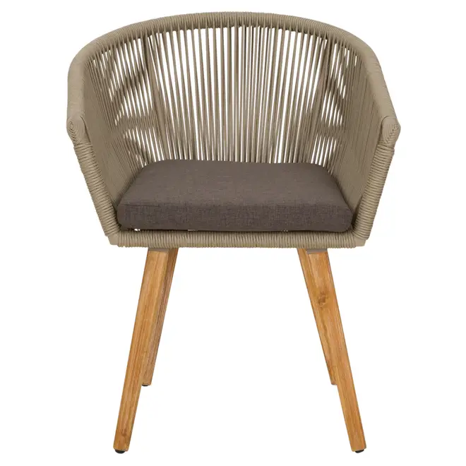 TERRACE CADEIRA COM BRAÇOS - MADEIRA NATURAL/ARGILA - Foto 2