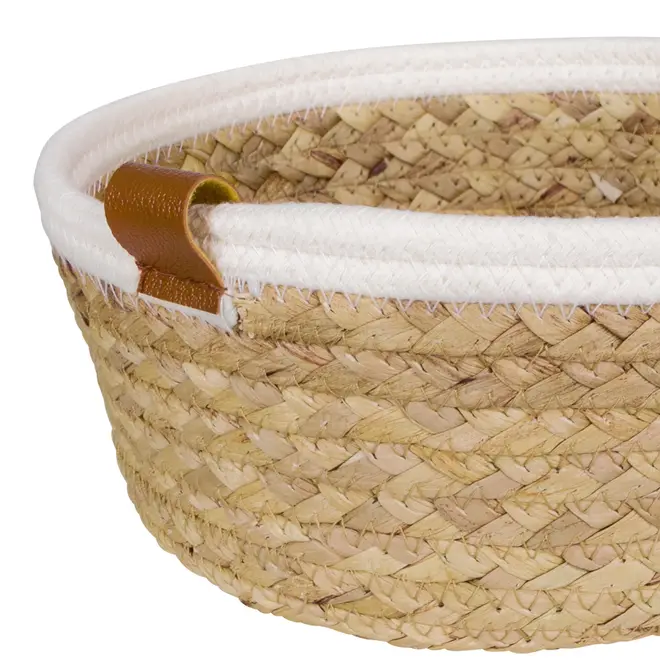 CESTO 10 CM X 24 CM X 24 CM MALAY - FIBRA NATURA/CREAM - Foto 4