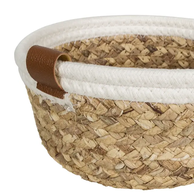 CESTO 8 CM X 20 CM X 20 CM MALAY - FIBRA NATURA/CREAM - Foto 4