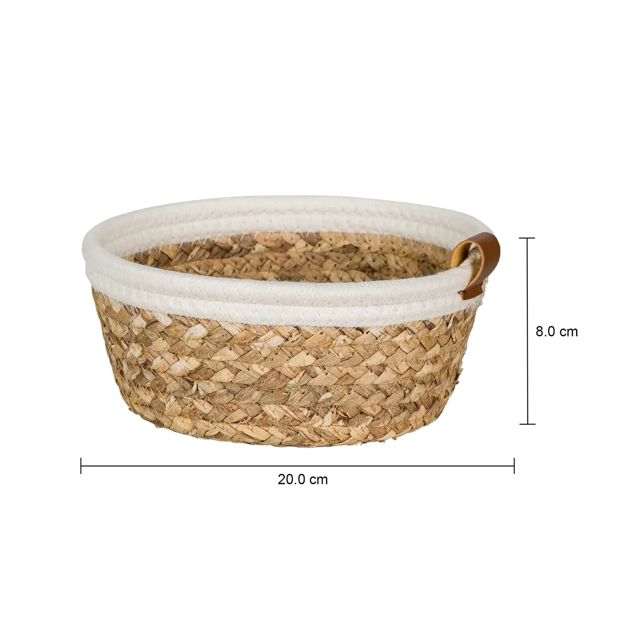 CESTO 8 CM X 20 CM X 20 CM MALAY - FIBRA NATURA/CREAM - Foto 6
