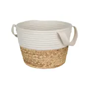 CESTO COM ALÇA 18 CM X 25 CM X 25 CM ISLA - FIBRA NATURA/CREAM - Foto 2