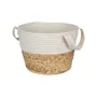 CESTO COM ALÇA 18 CM X 25 CM X 25 CM ISLA - FIBRA NATURA/CREAM - Foto 2