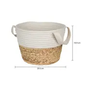 CESTO COM ALÇA 18 CM X 25 CM X 25 CM ISLA - FIBRA NATURA/CREAM - Foto 6