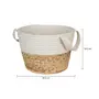 CESTO COM ALÇA 18 CM X 25 CM X 25 CM ISLA - FIBRA NATURA/CREAM - Foto 6