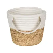 CESTO COM ALÇA 15 CM X 18 CM X 18 CM ISLA - FIBRA NATURA/CREAM - Foto 3