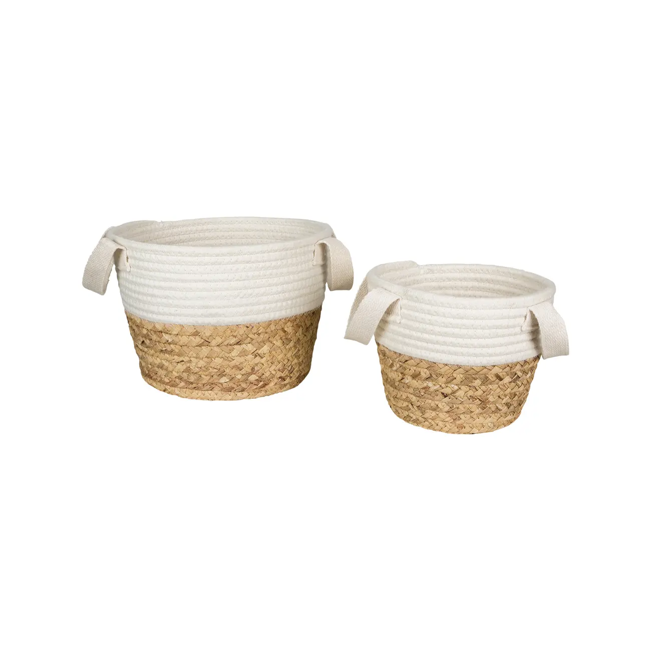 CESTO COM ALÇA 15 CM X 18 CM X 18 CM ISLA - FIBRA NATURA/CREAM - Foto 5