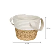CESTO COM ALÇA 15 CM X 18 CM X 18 CM ISLA - FIBRA NATURA/CREAM - Foto 6