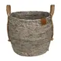 CESTO COM ALÇA 25 CM X 30 CM X 30 CM GUARIBE - FIBRA NATURAL/LATTE - Foto 1