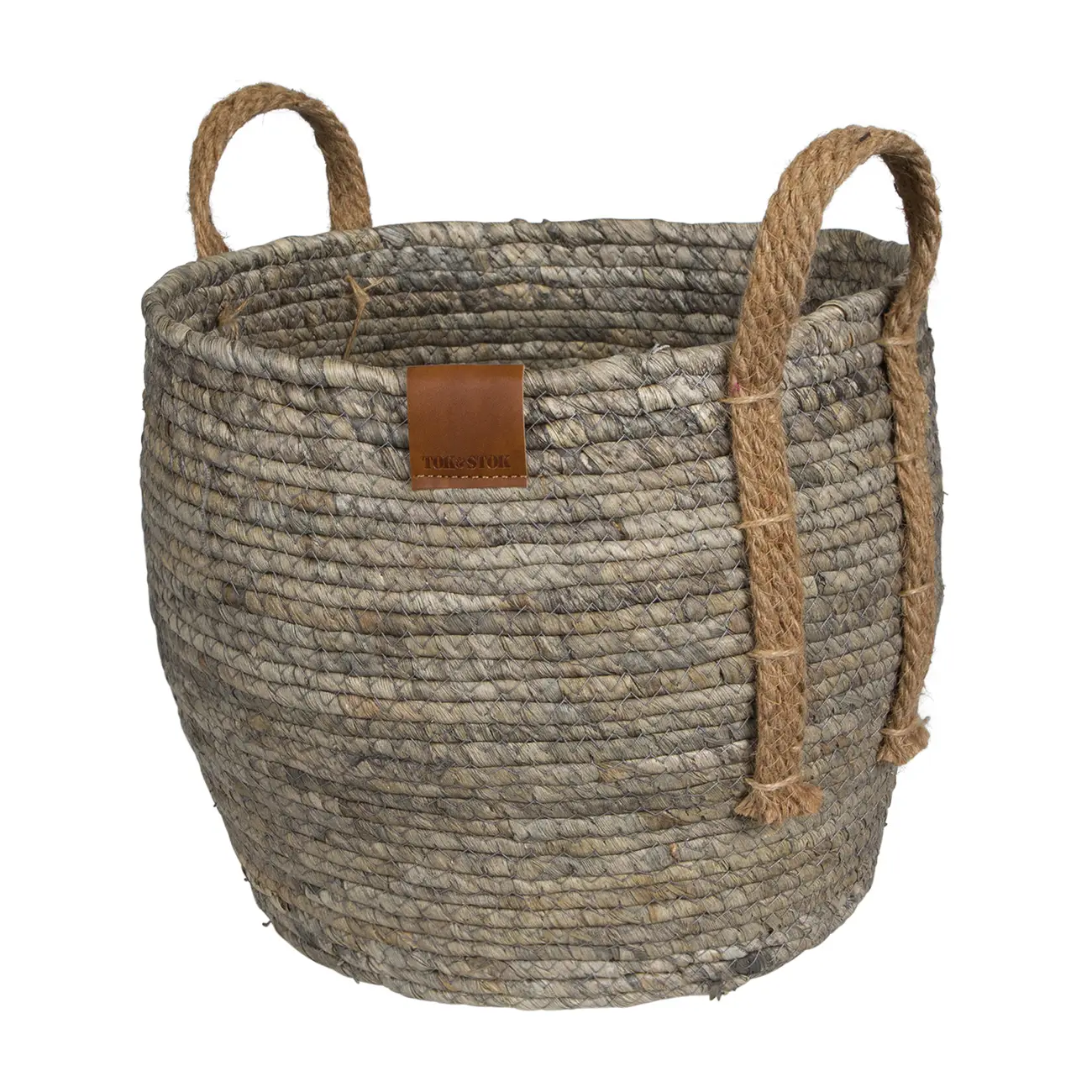 CESTO COM ALÇA 25 CM X 30 CM X 30 CM GUARIBE - FIBRA NATURAL/LATTE - Foto 2