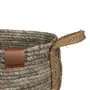 CESTO COM ALÇA 25 CM X 30 CM X 30 CM GUARIBE - FIBRA NATURAL/LATTE - Foto 5