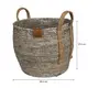 CESTO COM ALÇA 25 CM X 30 CM X 30 CM GUARIBE - FIBRA NATURAL/LATTE - Foto 9