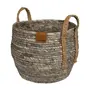 CESTO COM ALÇA 23 CM X 28 CM X 28 CM GUARIBE - FIBRA NATURAL/LATTE - Foto 2