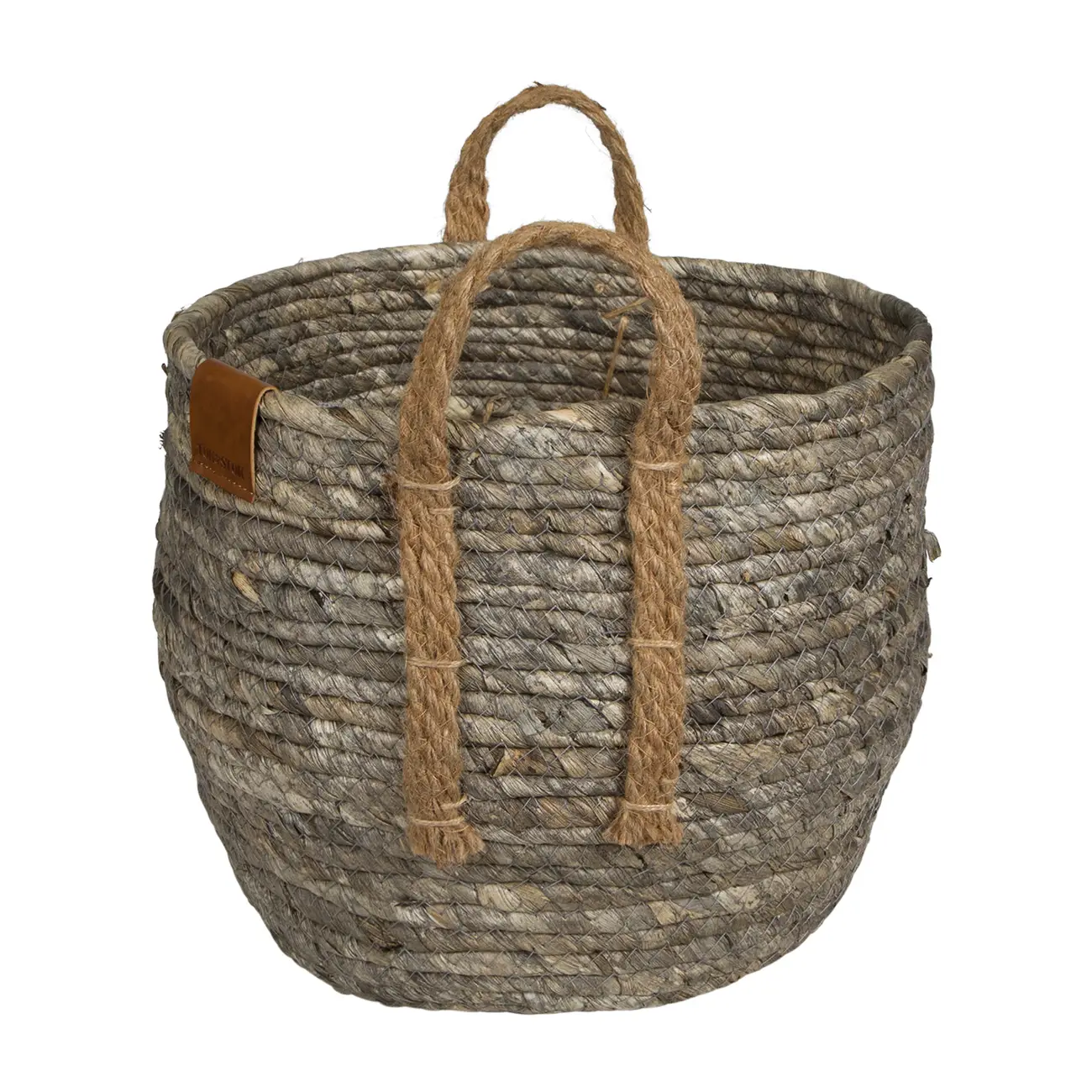 CESTO COM ALÇA 23 CM X 28 CM X 28 CM GUARIBE - FIBRA NATURAL/LATTE - Foto 3