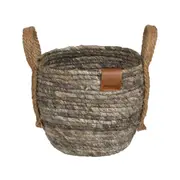 CESTO COM ALÇA 19 CM X 23 CM X 23 CM GUARIBE - FIBRA NATURAL/LATTE - Foto 1
