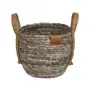 CESTO COM ALÇA 19 CM X 23 CM X 23 CM GUARIBE - FIBRA NATURAL/LATTE - Foto 1
