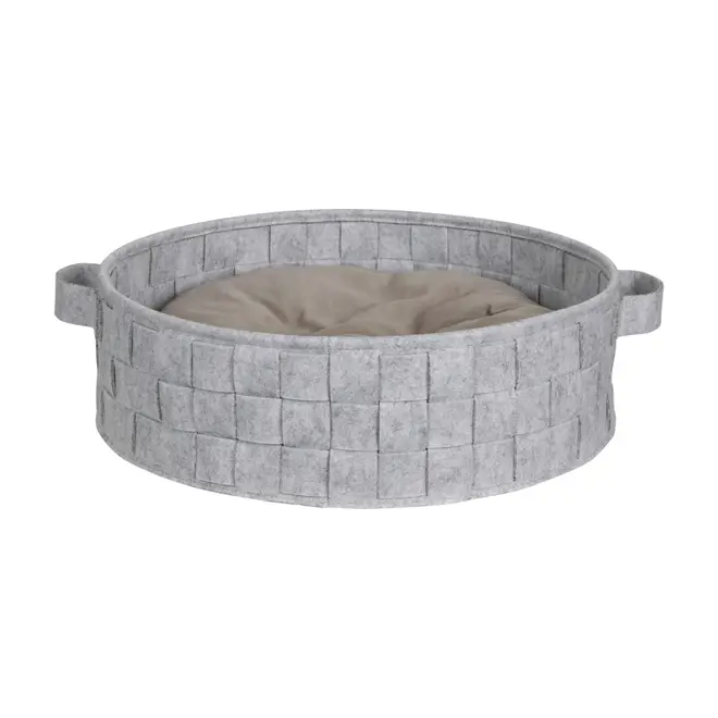 CAMA PARA PET REDONDA 45 CM LOBBY - CINZA - Foto 1