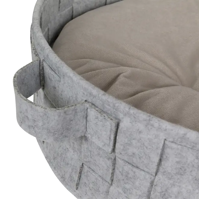 CAMA PARA PET REDONDA 45 CM LOBBY - CINZA - Foto 5