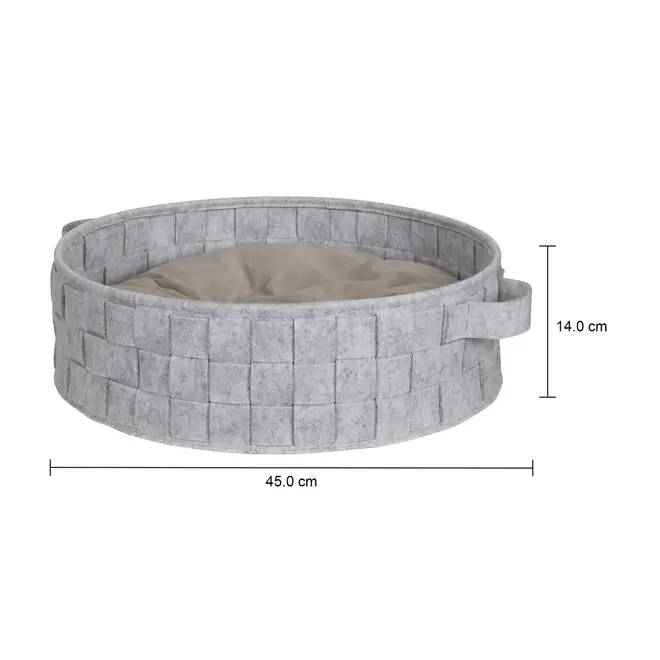 CAMA PARA PET REDONDA 45 CM LOBBY - CINZA - Foto 6