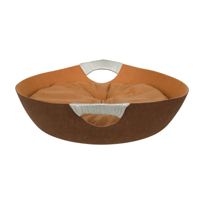 CAMA PARA PET 53 CM X 47 CM ABRIGO - MARROM/LATTE - Foto 3