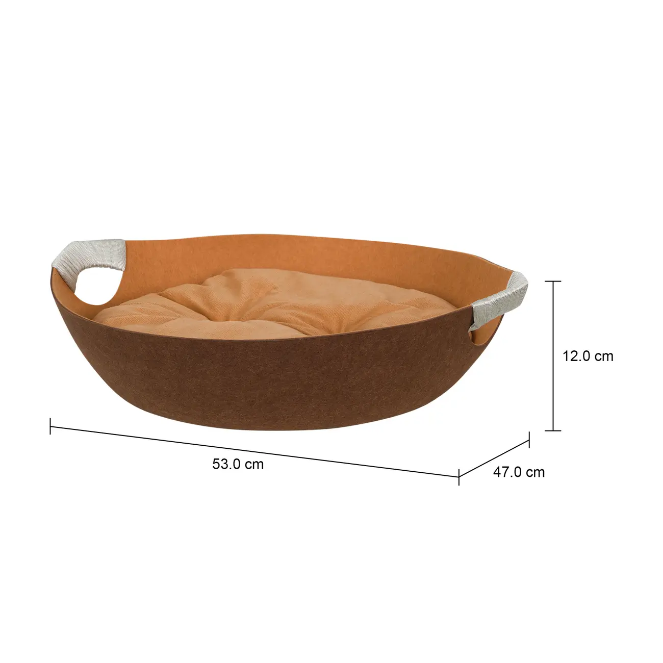 CAMA PARA PET 53 CM X 47 CM ABRIGO - MARROM/LATTE - Foto 7