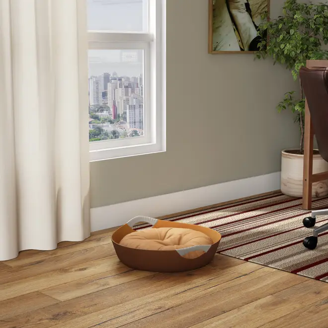 CAMA PARA PET 53 CM X 47 CM ABRIGO - MARROM/LATTE - Foto 8