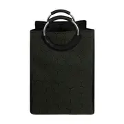 CESTO PARA ROUPA MODERN-HIVE - PRETO/MUSGO - Foto 1