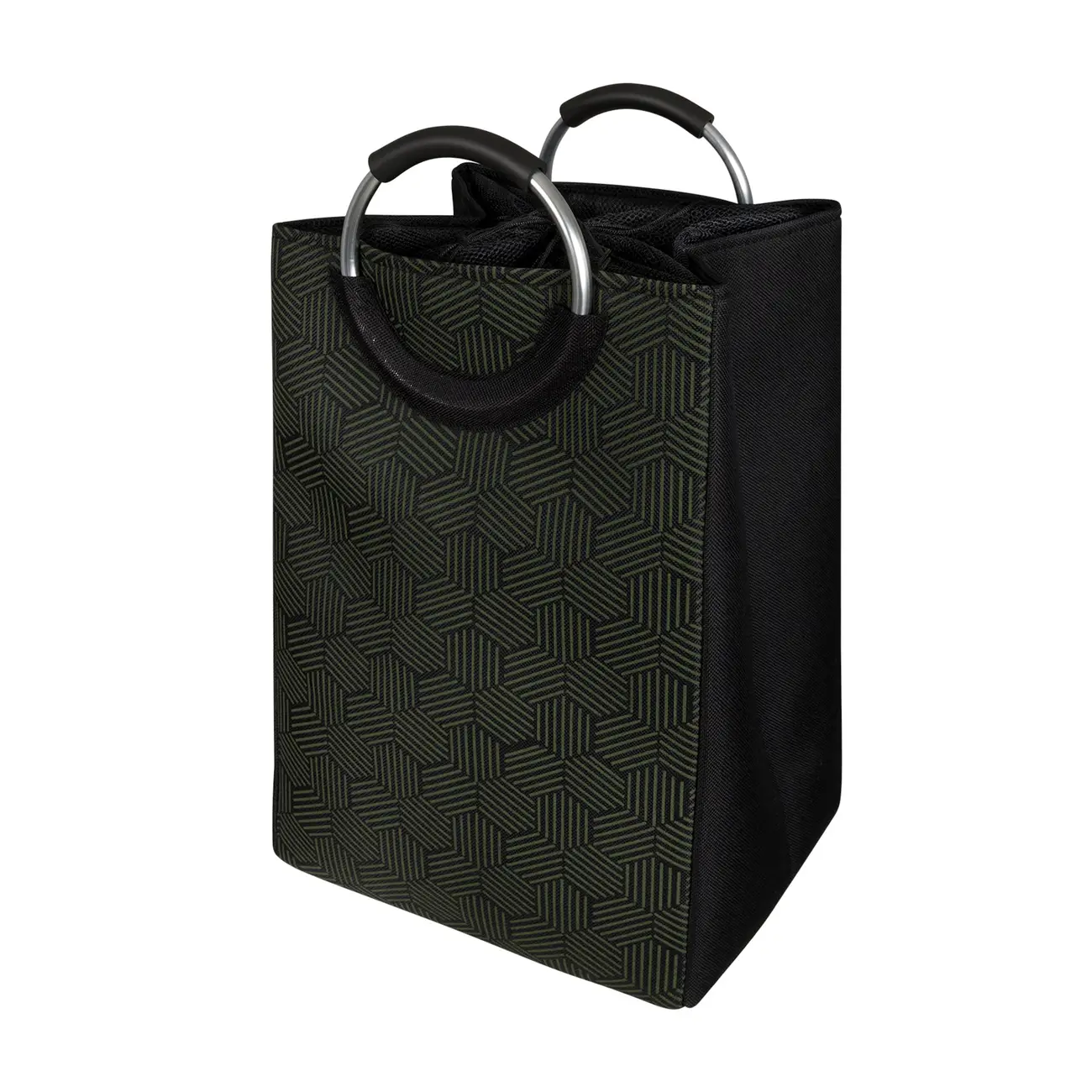 CESTO PARA ROUPA MODERN-HIVE - PRETO/MUSGO - Foto 2