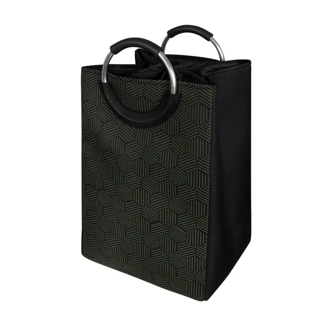 CESTO PARA ROUPA MODERN-HIVE - PRETO/MUSGO - Foto 2