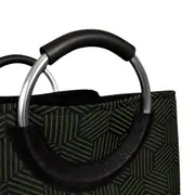 CESTO PARA ROUPA MODERN-HIVE - PRETO/MUSGO - Foto 6
