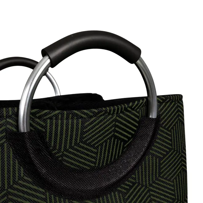 CESTO PARA ROUPA MODERN-HIVE - PRETO/MUSGO - Foto 6