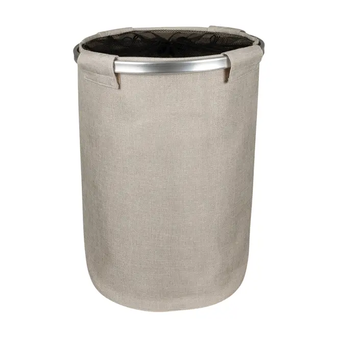 CESTO PARA ROUPA USE MAIS LAVE MENOS - NATURAL/PRETO - Foto 4