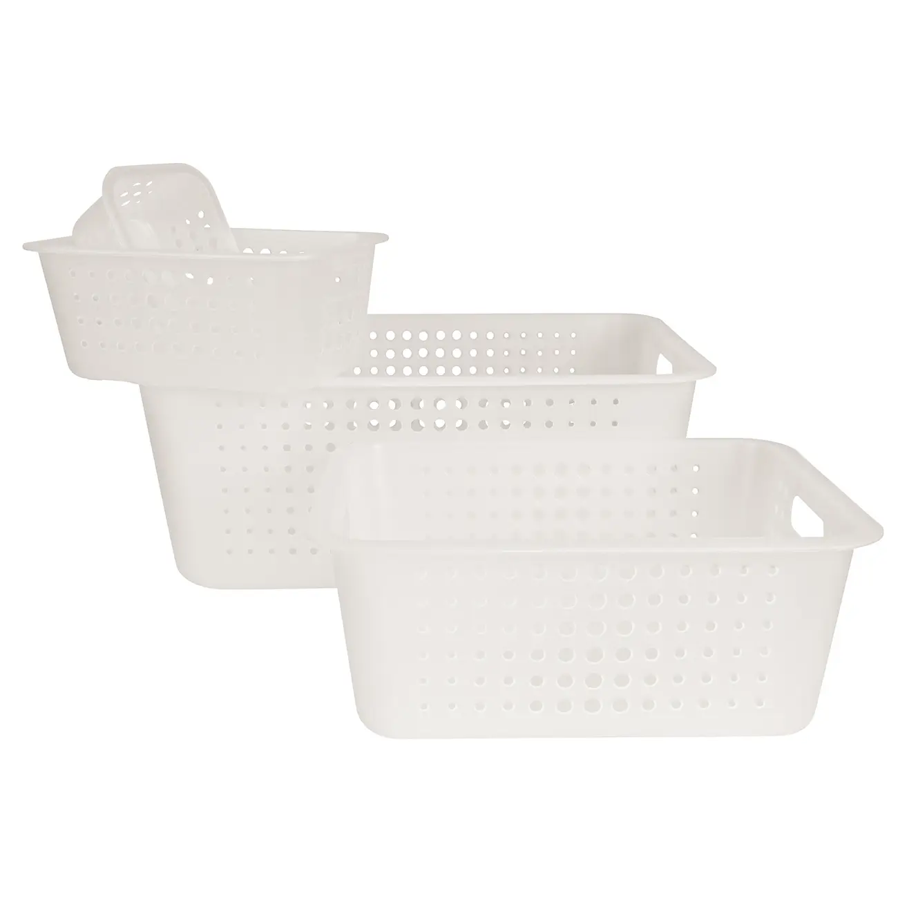 CESTO 41 CM X 31 CM X 16 CM BLEACH ONE - BRANCO TRANSLUCIDO - Foto 6
