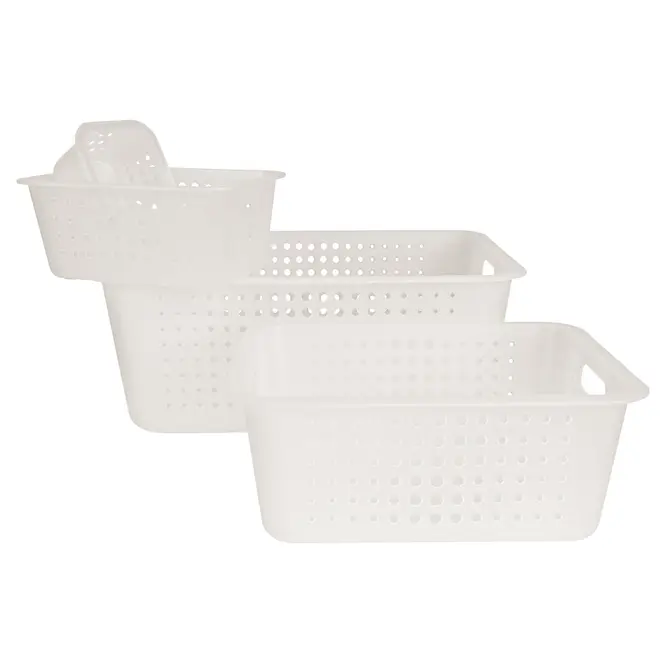 CESTO 41 CM X 31 CM X 16 CM BLEACH ONE - BRANCO TRANSLUCIDO - Foto 6