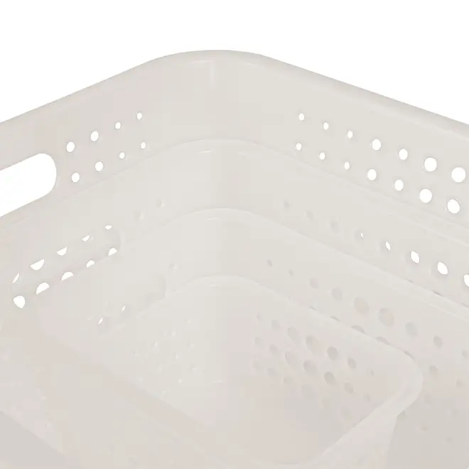 CESTO 41 CM X 31 CM X 16 CM BLEACH ONE - BRANCO TRANSLUCIDO - Foto 8