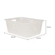 CESTO 41 CM X 31 CM X 16 CM BLEACH ONE - BRANCO TRANSLUCIDO - Foto 9