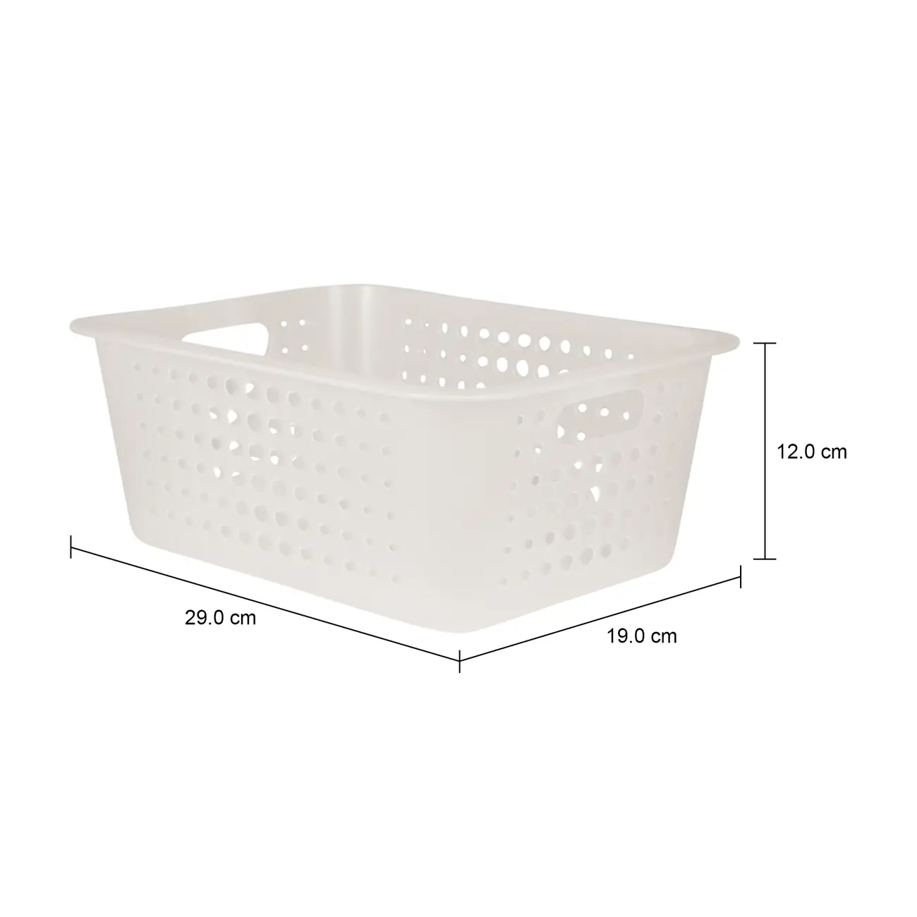 CESTO 41 CM X 31 CM X 16 CM BLEACH ONE - BRANCO TRANSLUCIDO - Foto 9